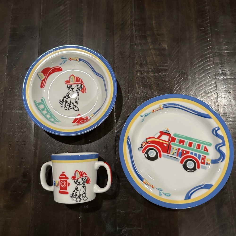 Authentic Vintage Tiffany & Co Baby plate, bowl and cup set